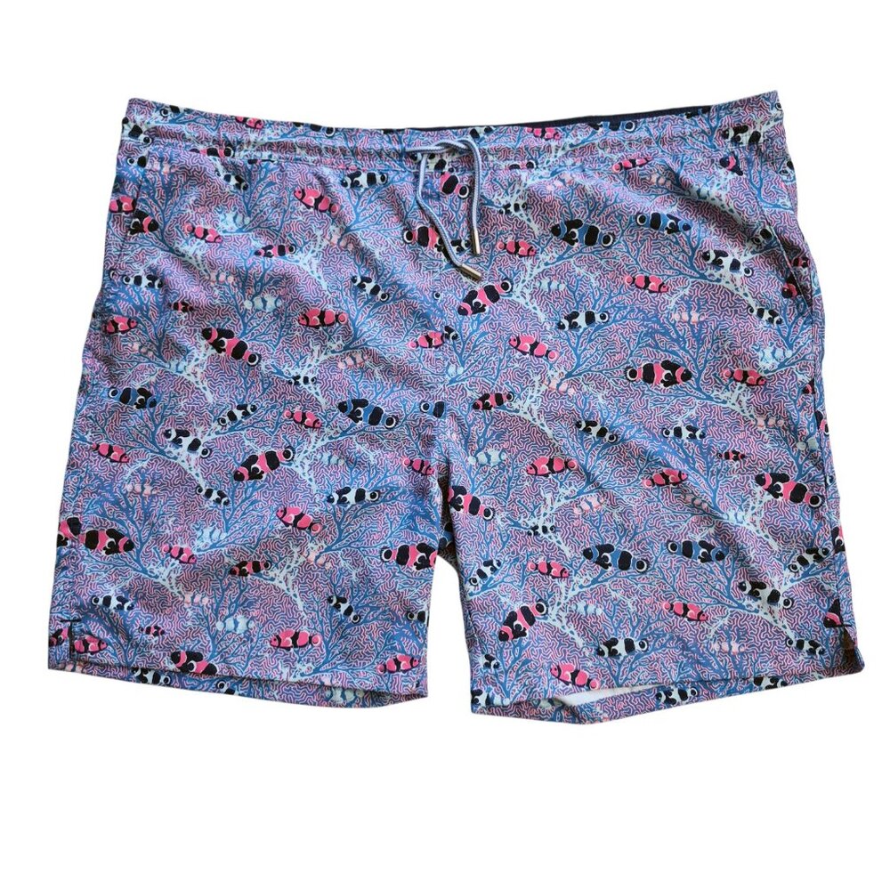 PETER MILLAR Men’s Colorful Clownfish Printed Swim Trunks Sz XL